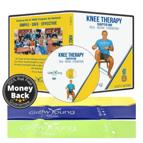 Grow Young Fitness Knee Therapy DVD with free bands