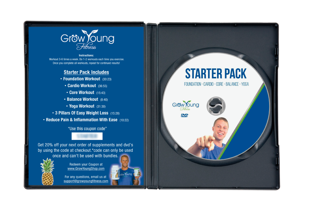 grow young fitness Starter Pack Exercise DVD open case