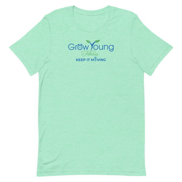 Short Sleeve Mint T-shirt With Grow Young Fitness Logo