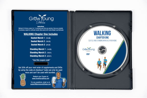 grow young fitness Walking DVD open case