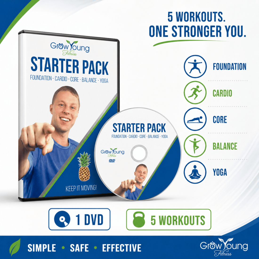 Starter Pack Exercise DVD - Grow Young Fitness Exercise DVD For Seniors