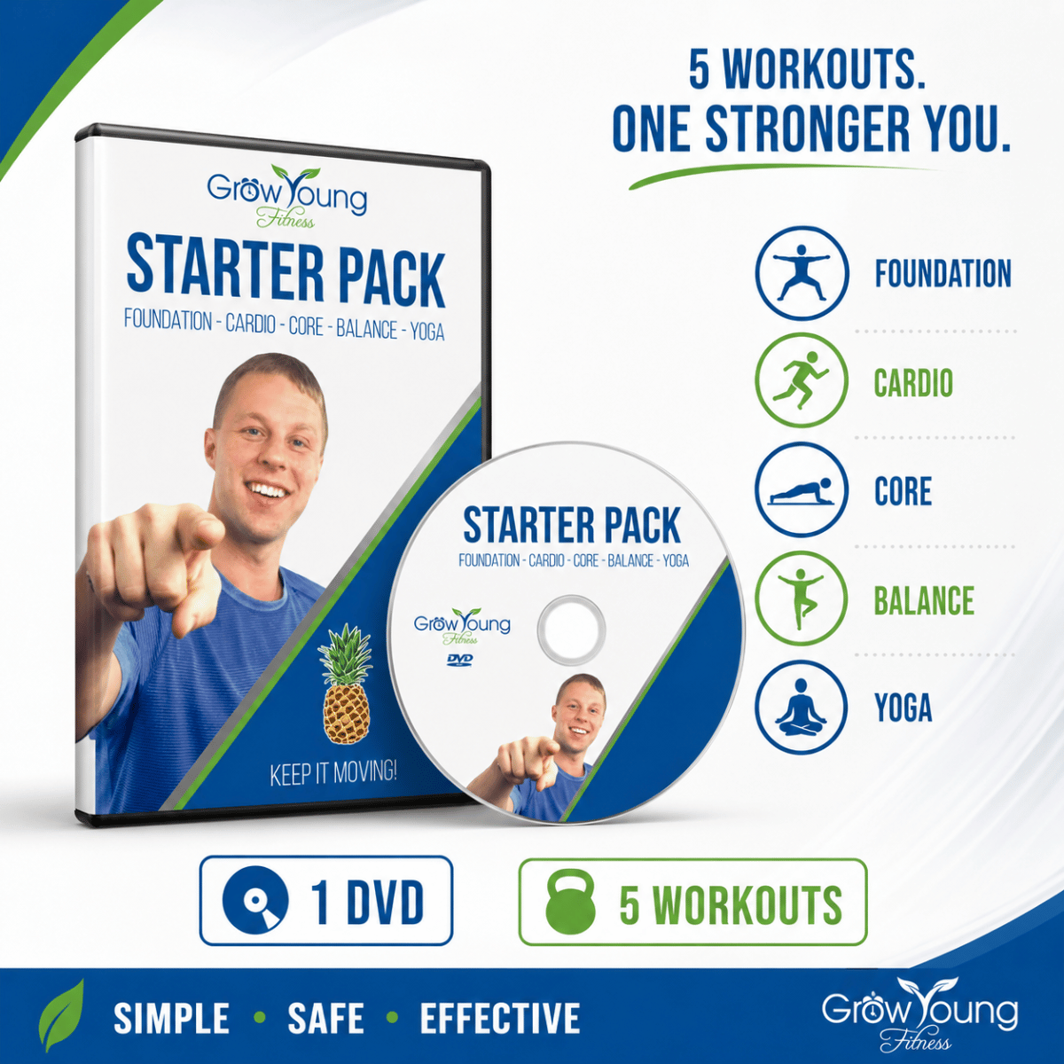 Starter Pack Exercise DVD - Grow Young Fitness Exercise DVD For Seniors