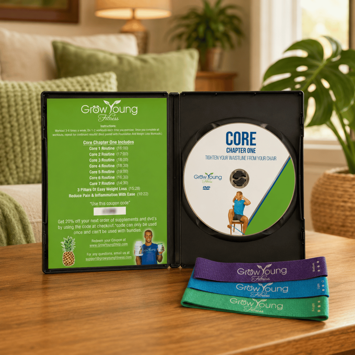 Core Starter Kit DVD - Grow Young Fitness Exercise DVD For Seniors