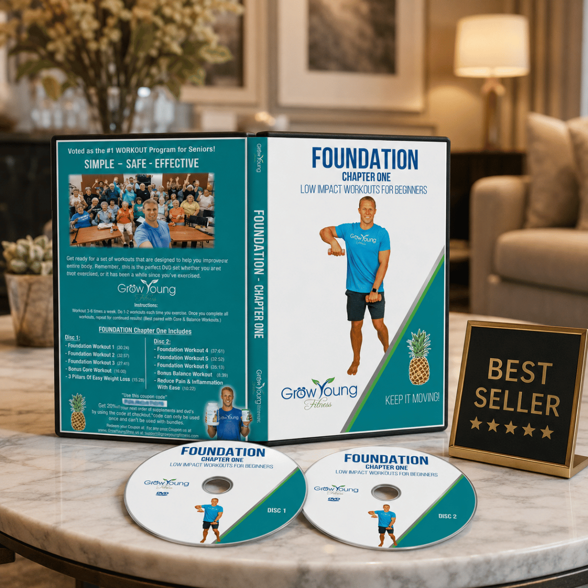 Foundation DVD - Grow Young Fitness Exercise DVD For Seniors