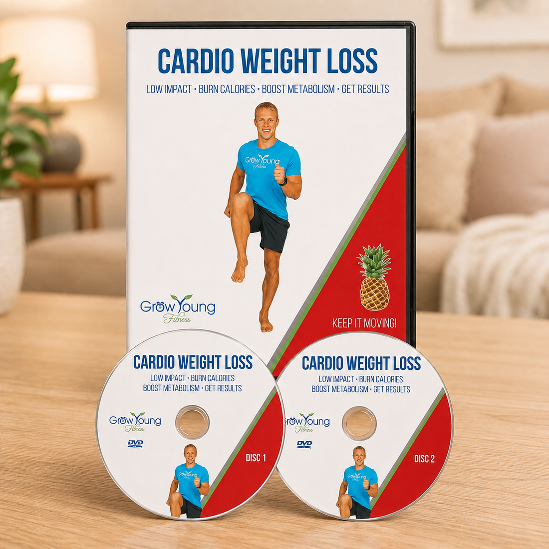 Cardio Weight Loss DVD - Grow Young Fitness Exercise DVD For Seniors