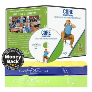 Grow Young Fitness Core Starter Kit DVD Chapter 1 with 3 exercise bands