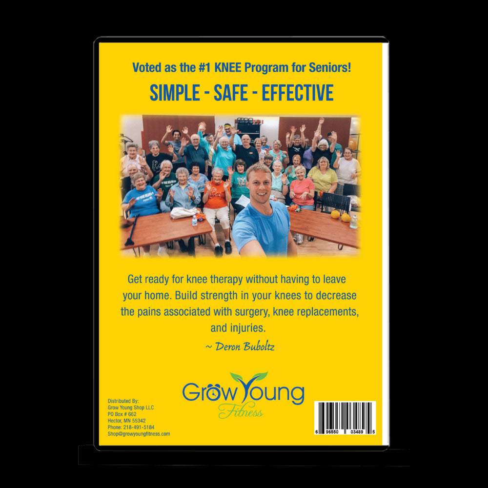 Grow Young Fitness Knee Therapy DVD Chapter 2 back cover