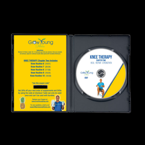 Grow Young Fitness Knee Therapy DVD Chapter 2 open case