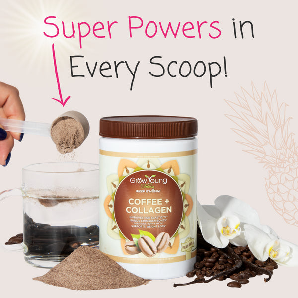 Grow Young Fitness Coffee + Collagen - French Vanilla superpowers in every scoop