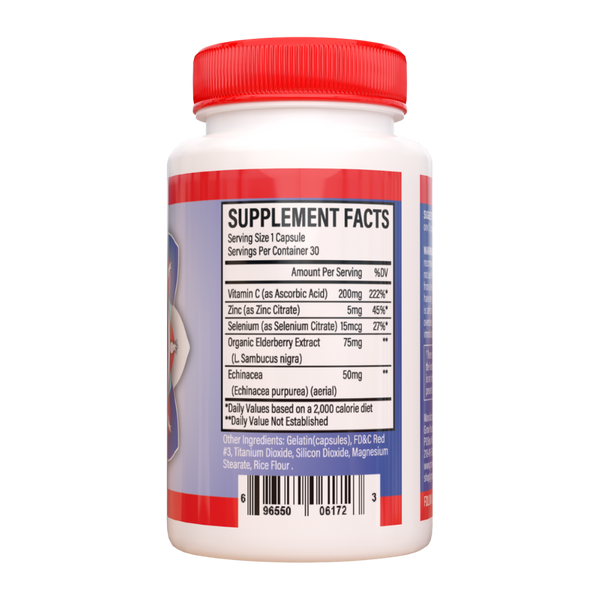 Grow Young Fitness Daily Premium Immunity Booster supplement facts bottle