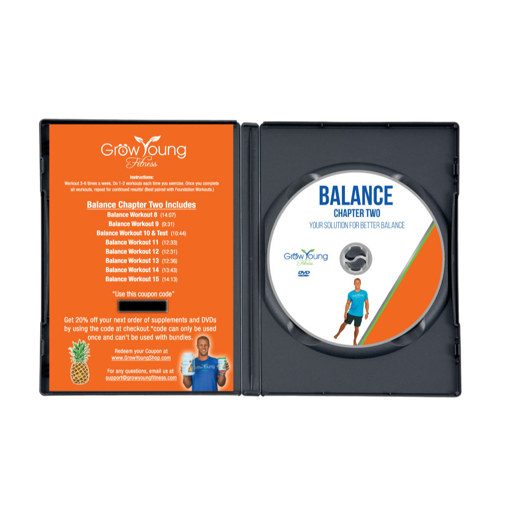 Grow Young Fitness Better Balance Pack DVD Chapter 2 Open Case