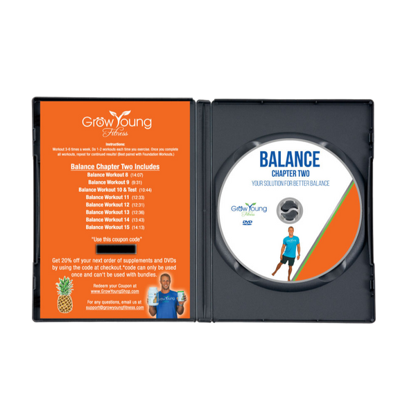 Grow Young Fitness Better Balance Pack DVD Chapter 2 Open Case