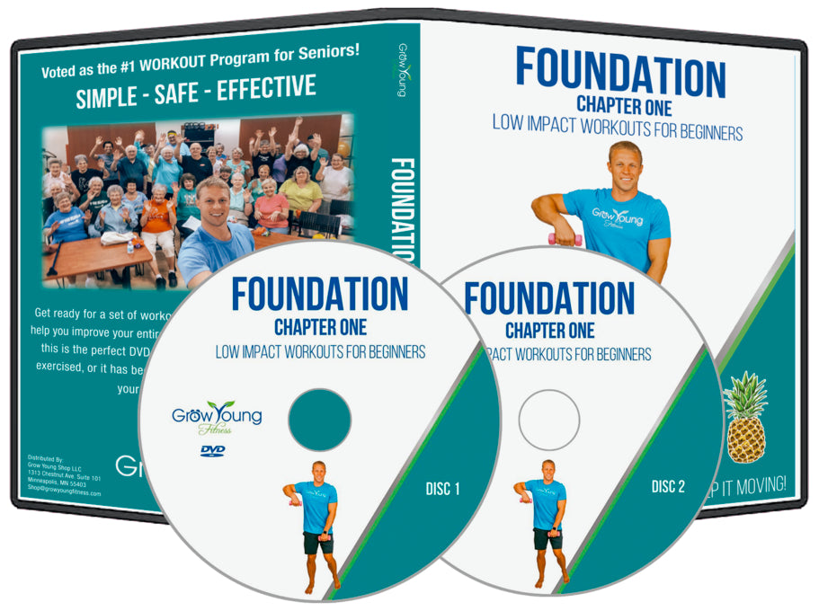 Grow Young Fitness Starter Pack Exercise for Seniors - Low Impact Workouts  From Home - Simple, Safe, Effective Workout DVD for Elderly