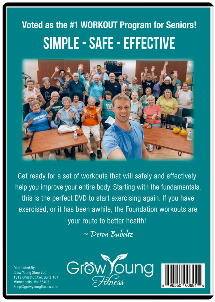 Grow Young Fitness Foundation DVD Chapter 1 back cover