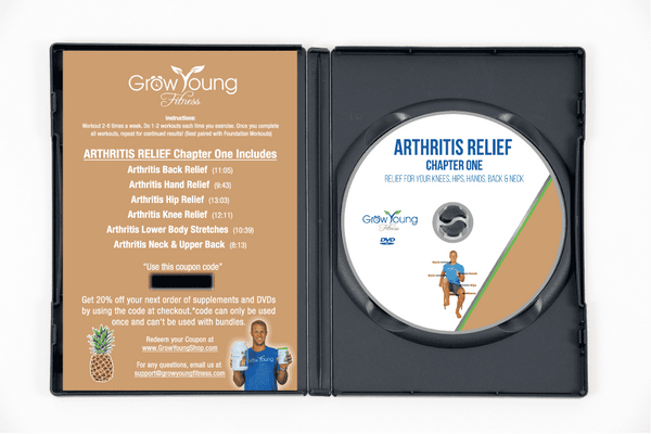 Grow Young Fitness Arthritis Relief Chapter 1 DVD Open Case