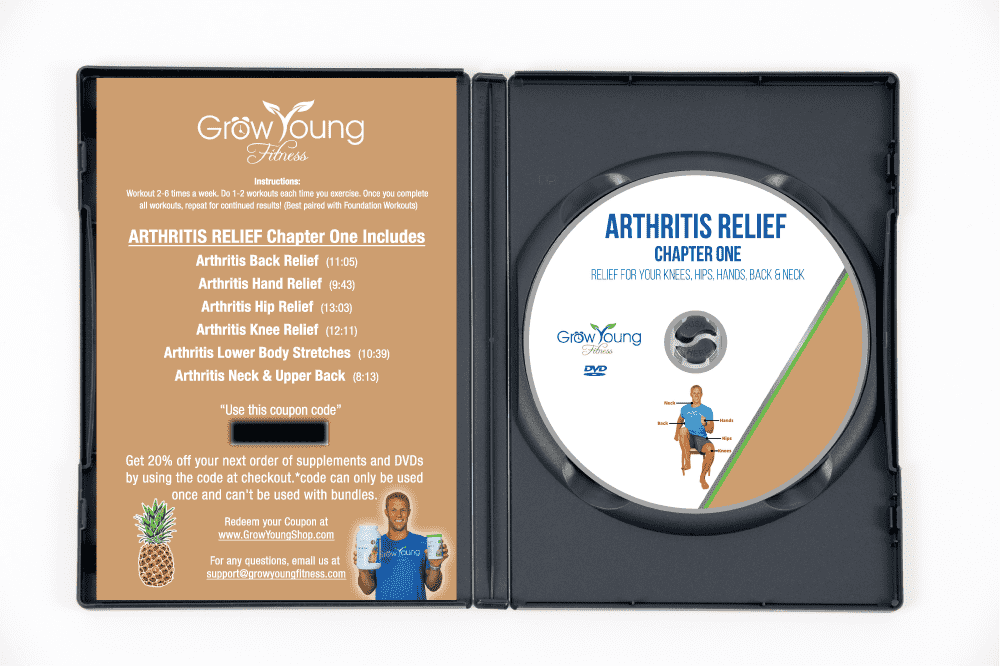 Grow Young Fitness Arthritis Relief Chapter 1 DVD Open Case