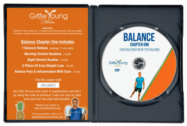 Grow Young Fitness Better Balance Pack Chapter 1 DVD open case