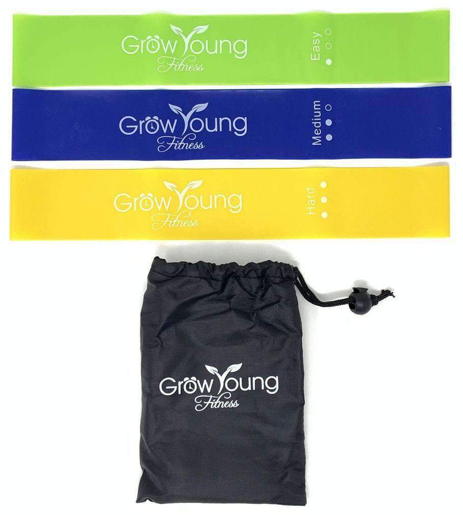 grow young fitness exercise bands 3 pack