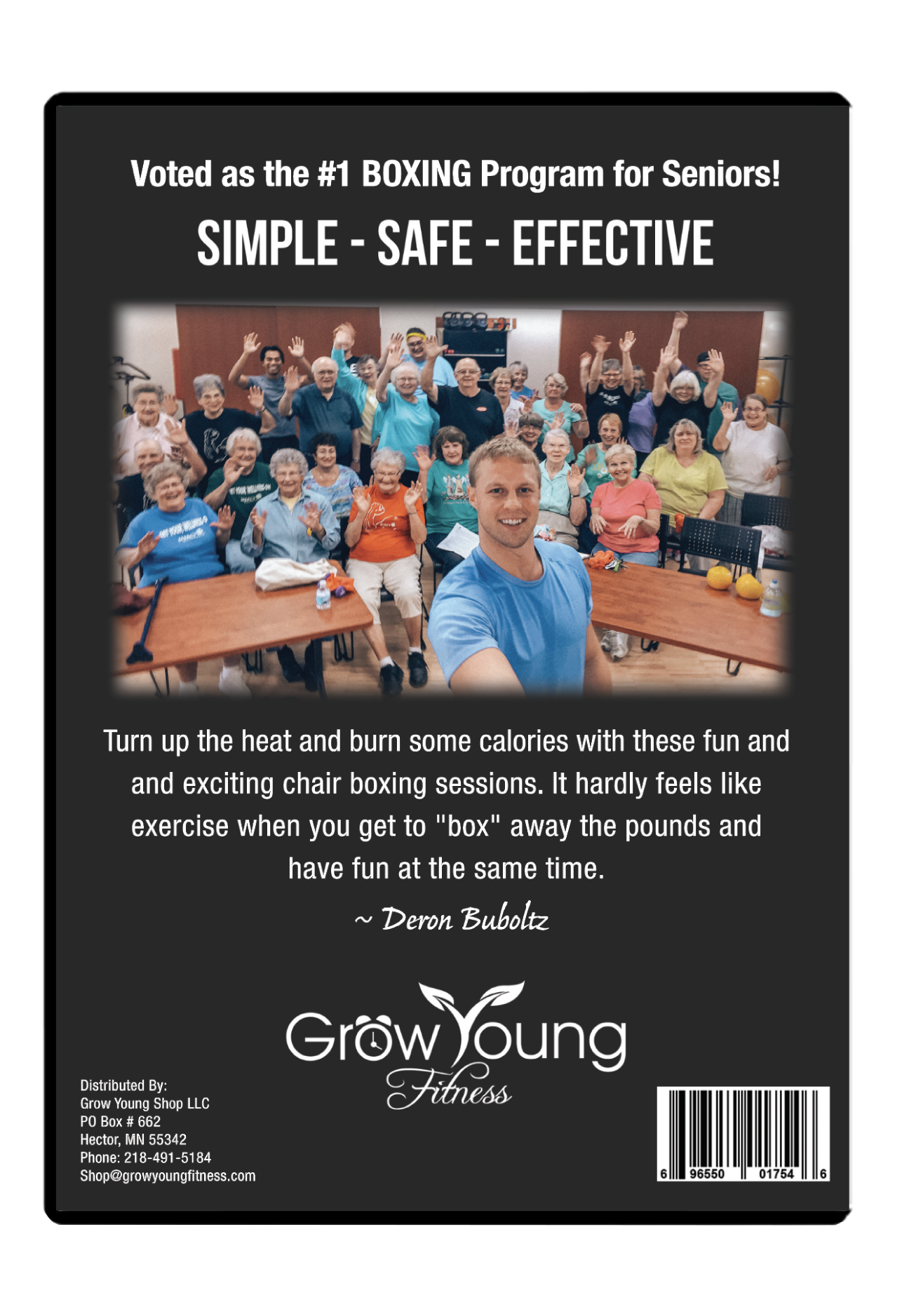 Grow Young Fitness Chair Boxing DVD back cover