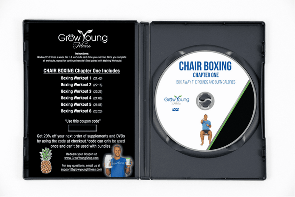 Grow Young Fitness Chair Boxing DVD open case