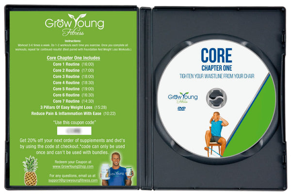 Grow Young Fitness Core Starter Kit DVD Chapter 1 open case