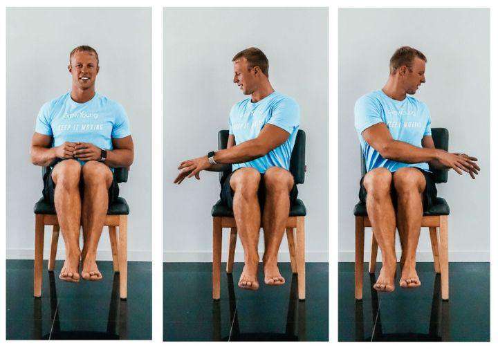 deron buboltz doing chair exercises