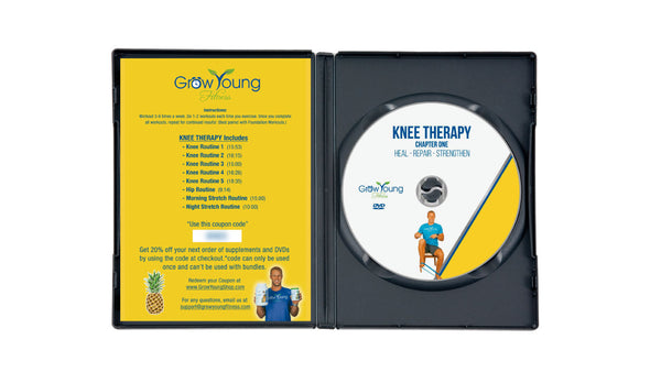 Grow Young Fitness Knee Therapy DVD open case