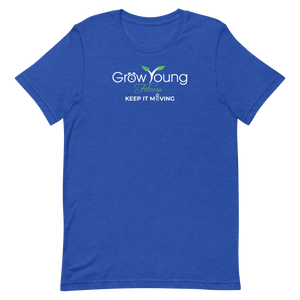 Short Sleeve Blue T-shirt With Grow Young Fitness Logo