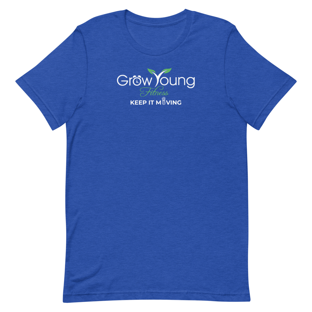 Short Sleeve Blue T-shirt With Grow Young Fitness Logo
