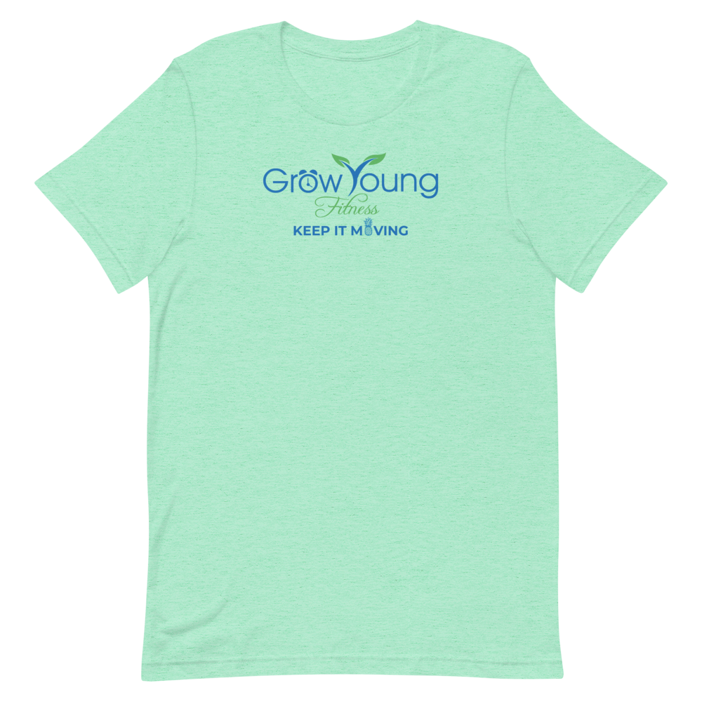 Short Sleeve Mint T-shirt With Grow Young Fitness Logo
