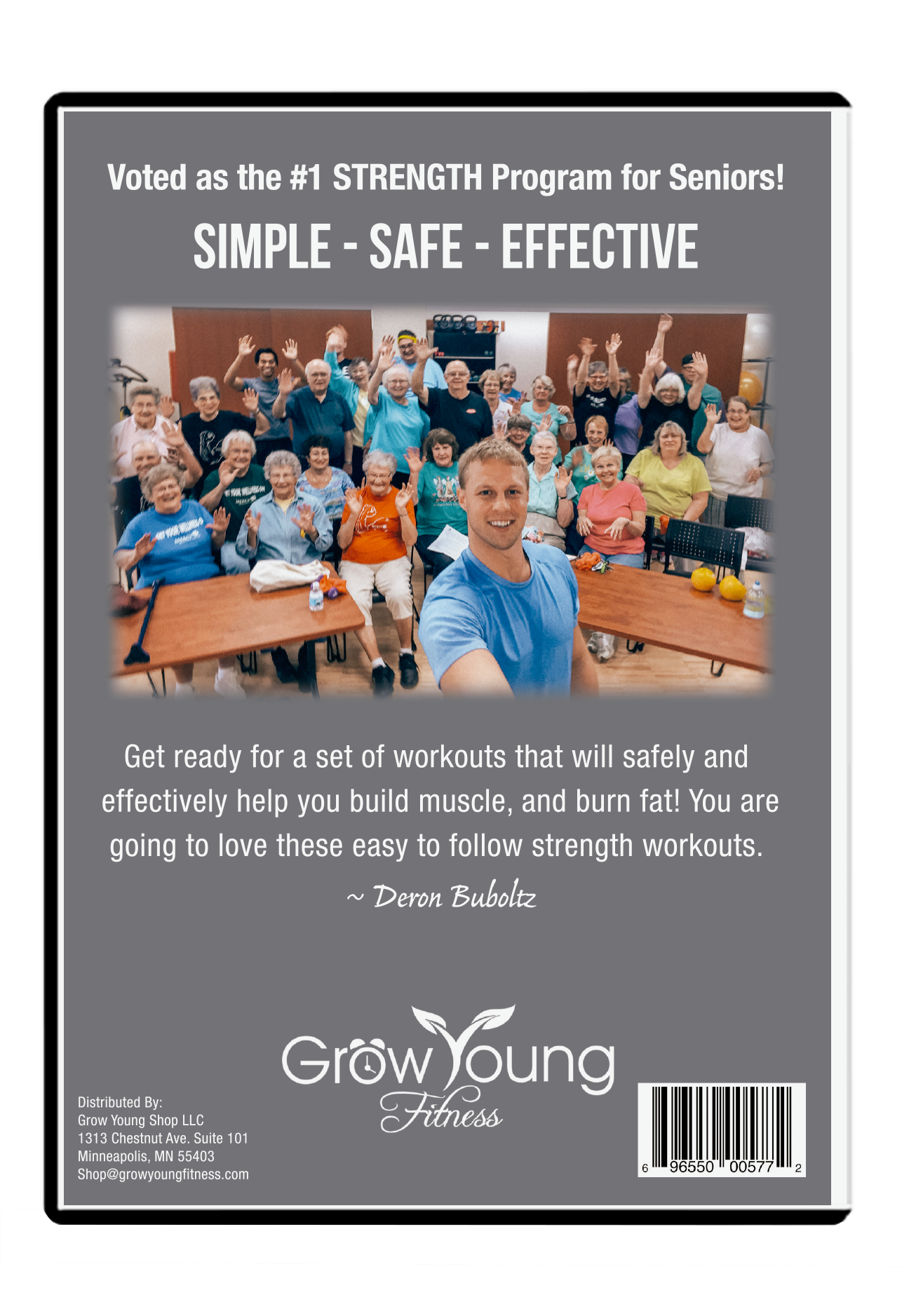 Grow young fitness Strength DVD back cover