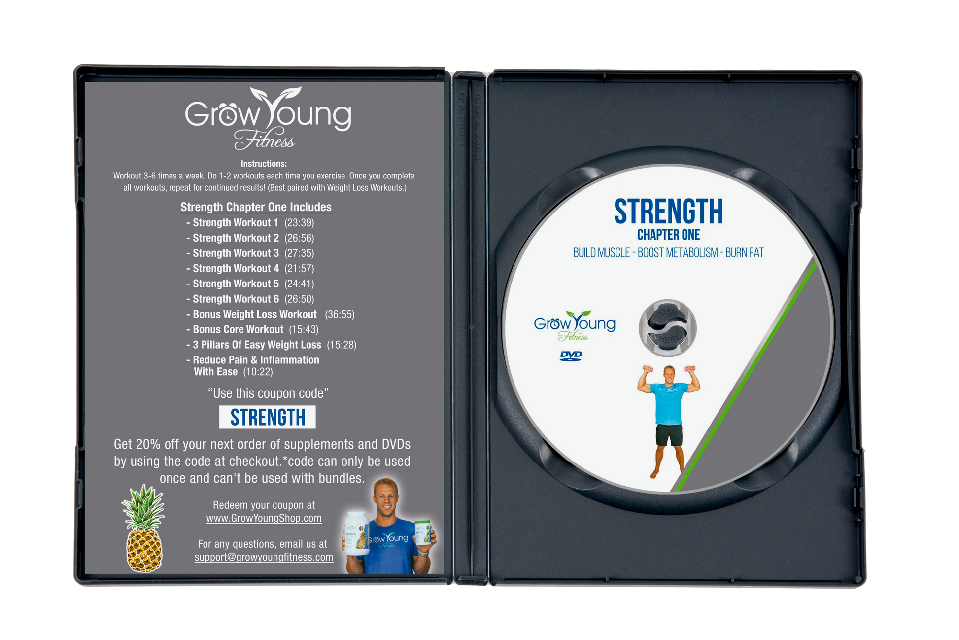 Grow young fitness Strength DVD open case
