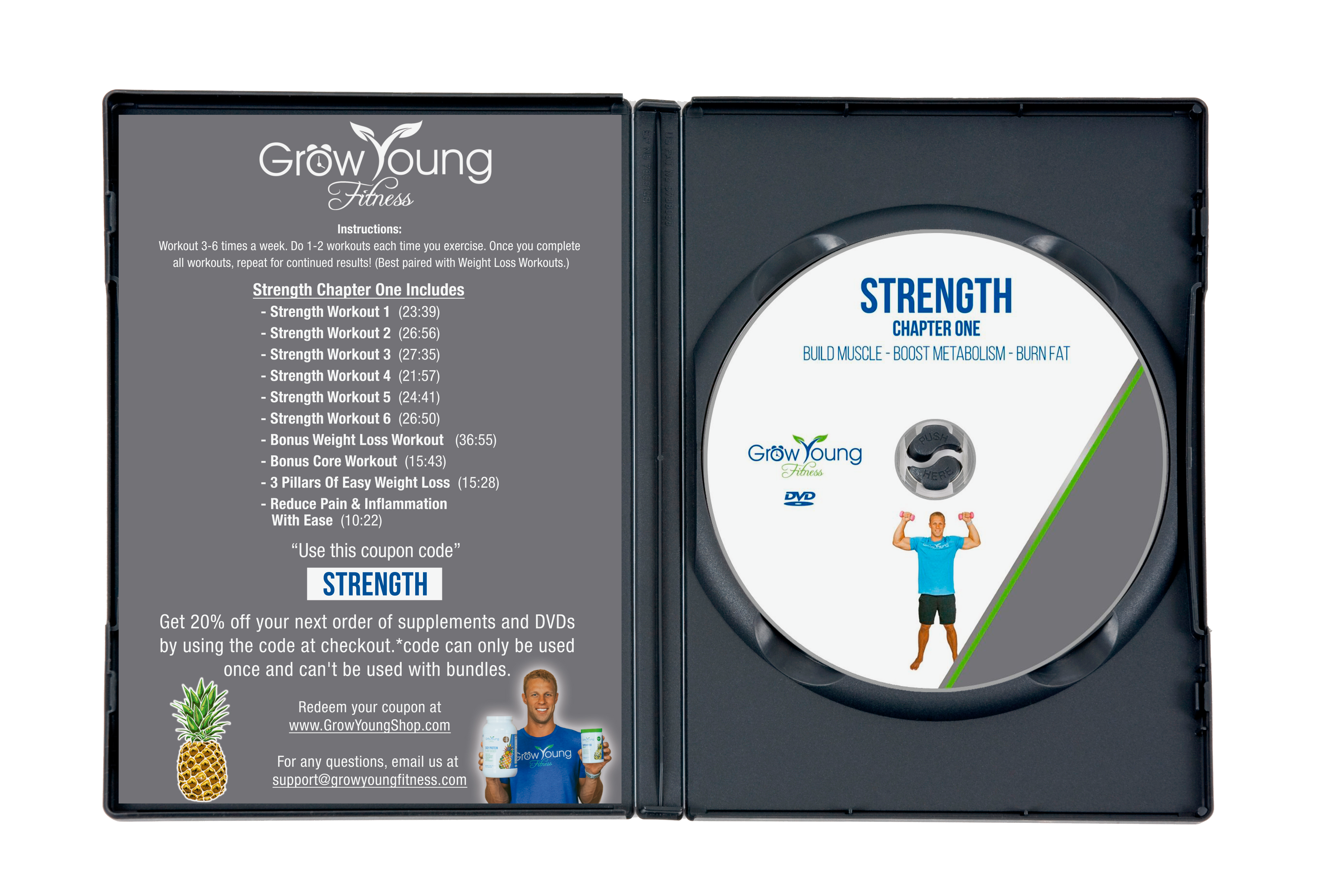 Grow young fitness Strength DVD open case