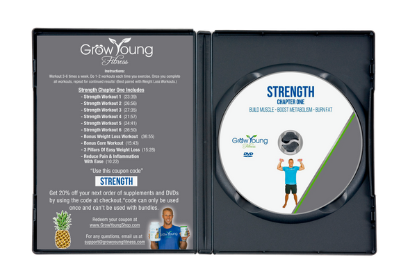 Grow young fitness Strength DVD open case