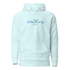 Sky Blue sweatshirt with a grow young fitness logo on front