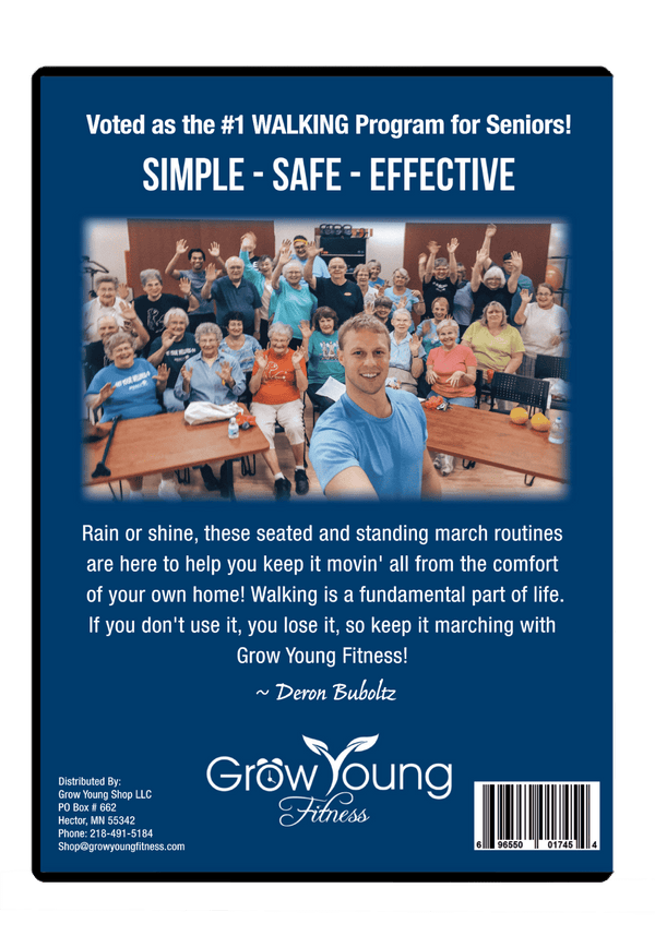 grow young fitness Walking DVD back cover