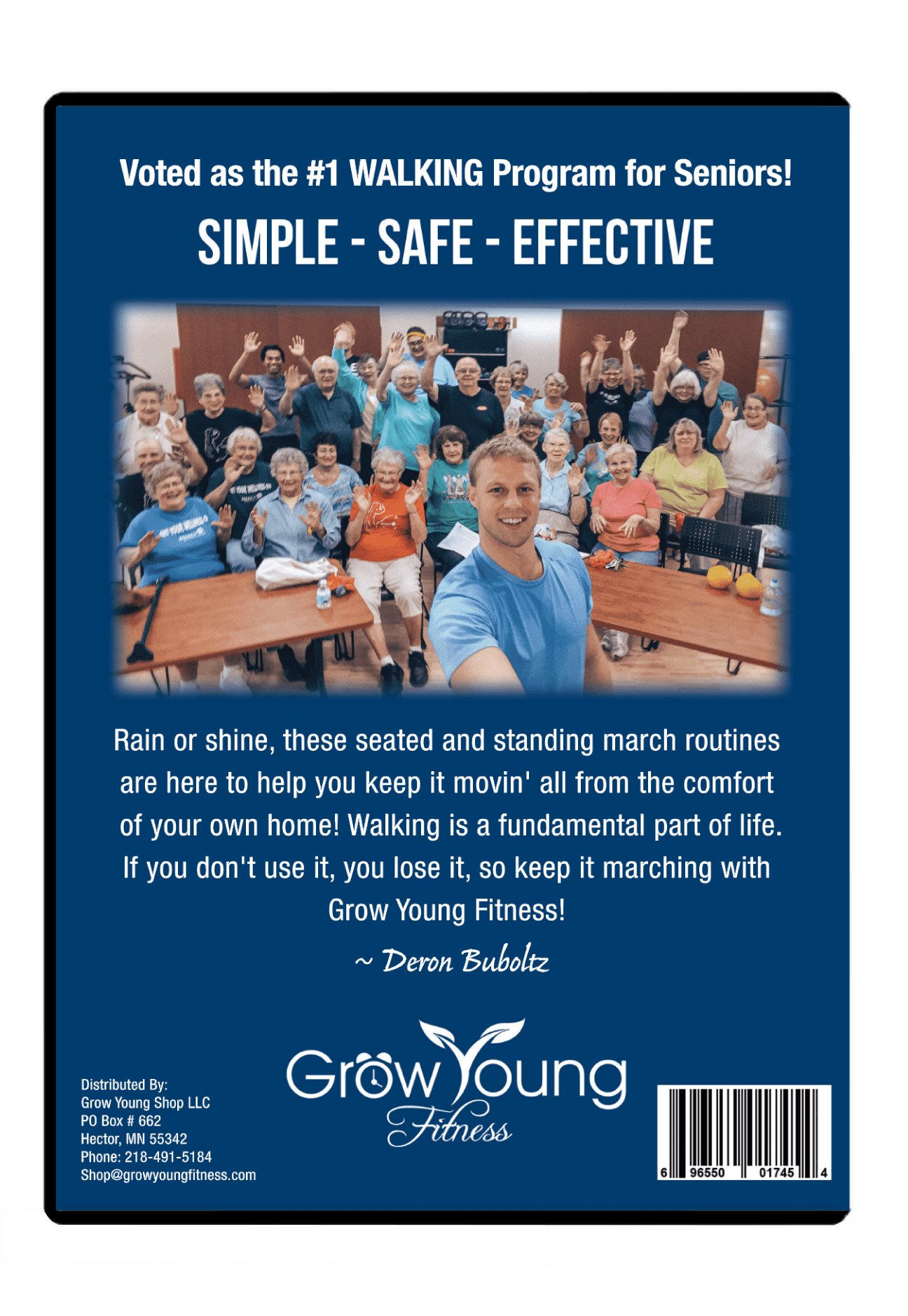 grow young fitness Walking DVD back cover