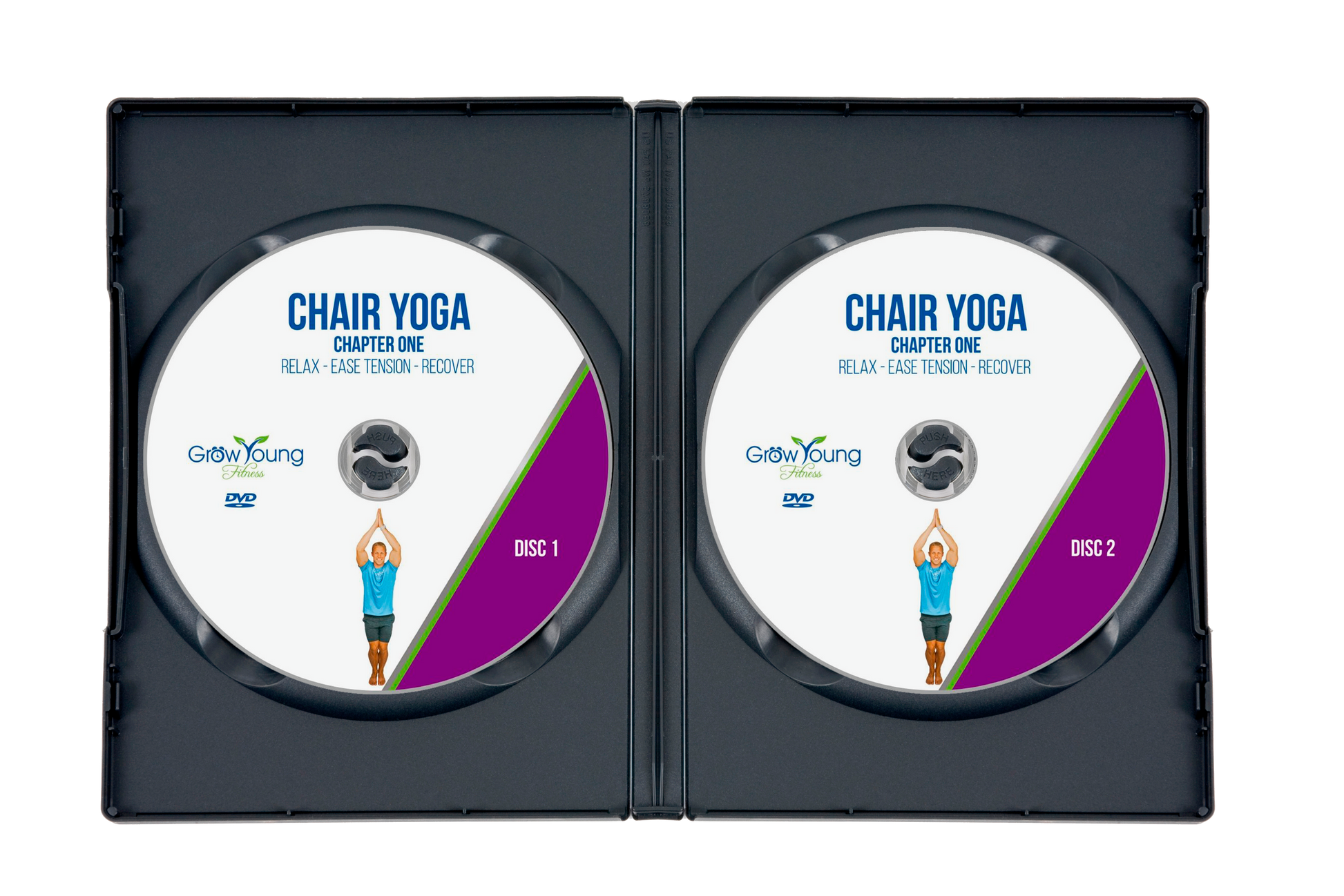 Grow Young Fitness Chair Yoga DVD Chapter 1 open case