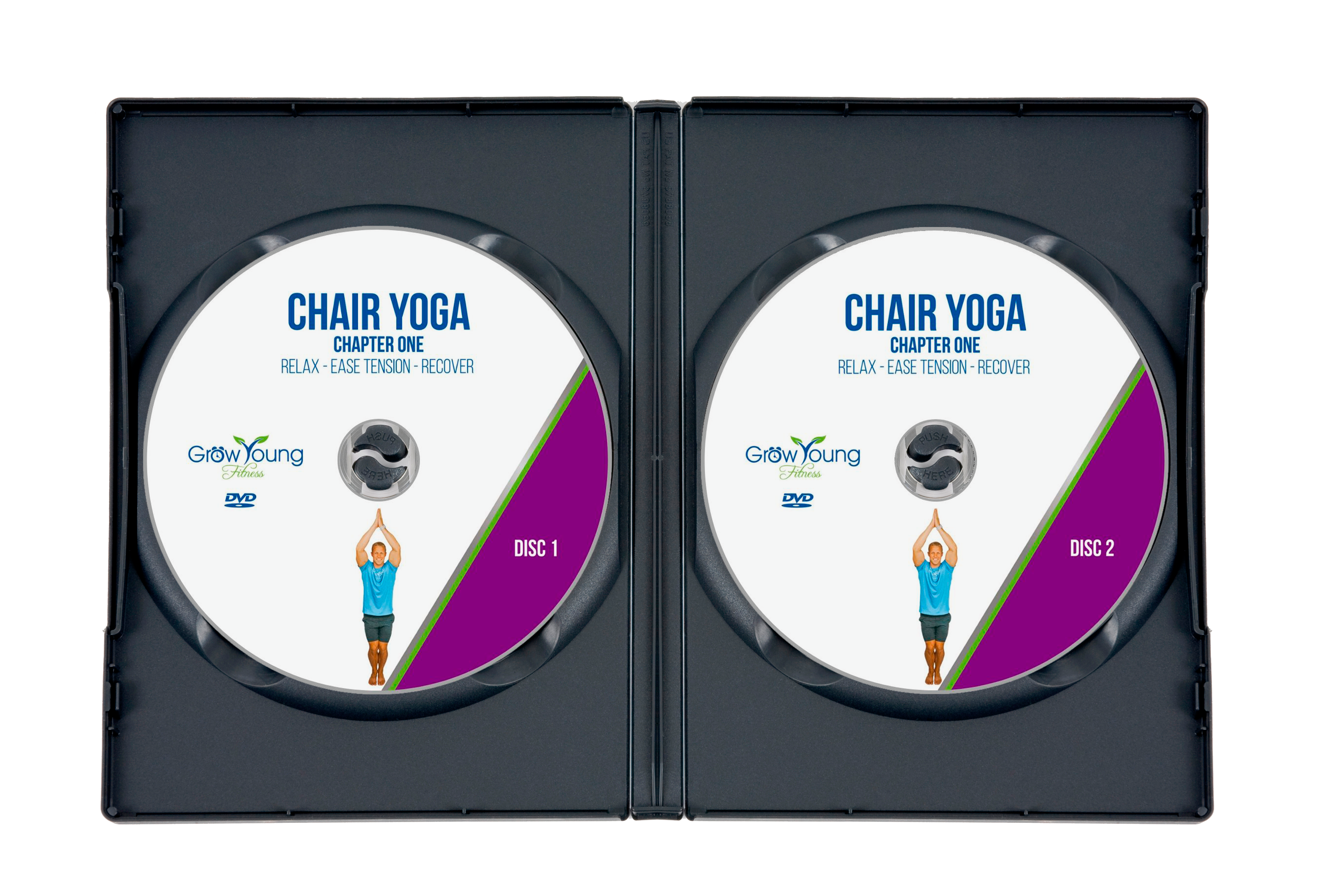 Grow Young Fitness Chair Yoga DVD Chapter 1 open case